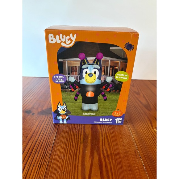 Bluey Other - Bluey Spider Costume Halloween Airblown Inflatable Blowup 5ft Tall Lights Up NEW